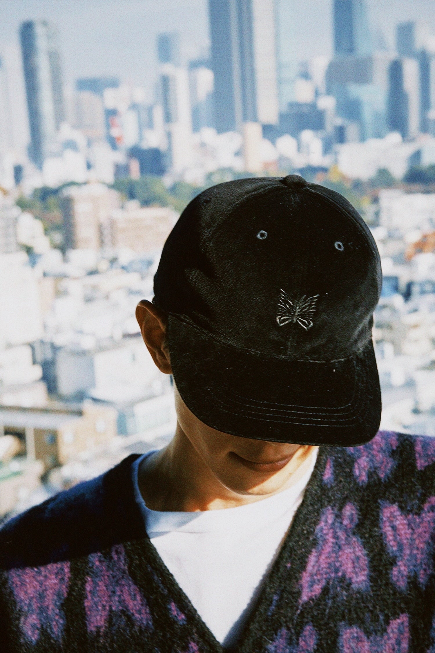 needles×studious PapillonCap Free Black2 NEEDLES x STUDIOUS Nylon Cap - Papillon Embroidery – cotwohk