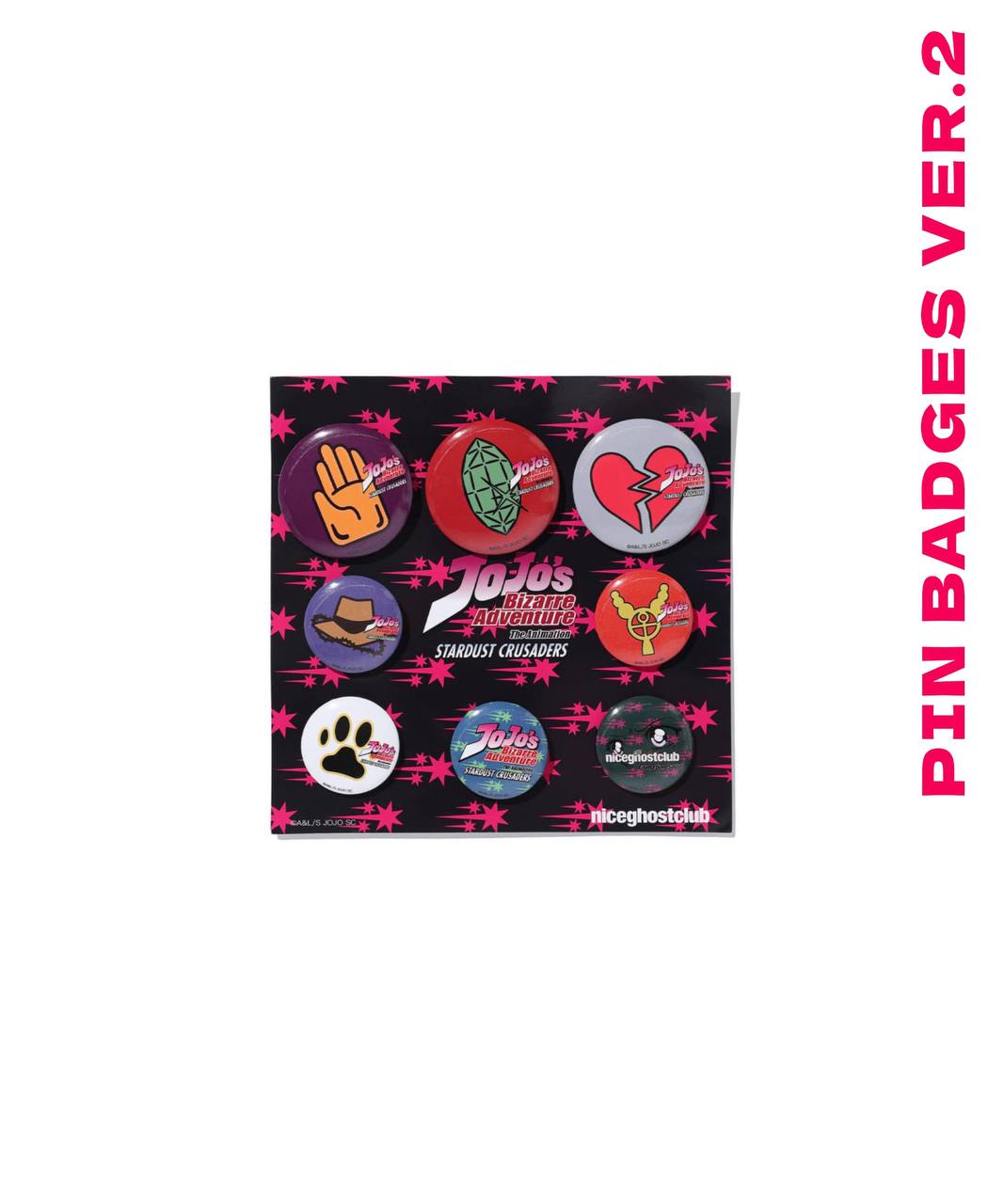 Nice Ghost Club x jojo's stardust crusaders - PIN BADGES VER.2