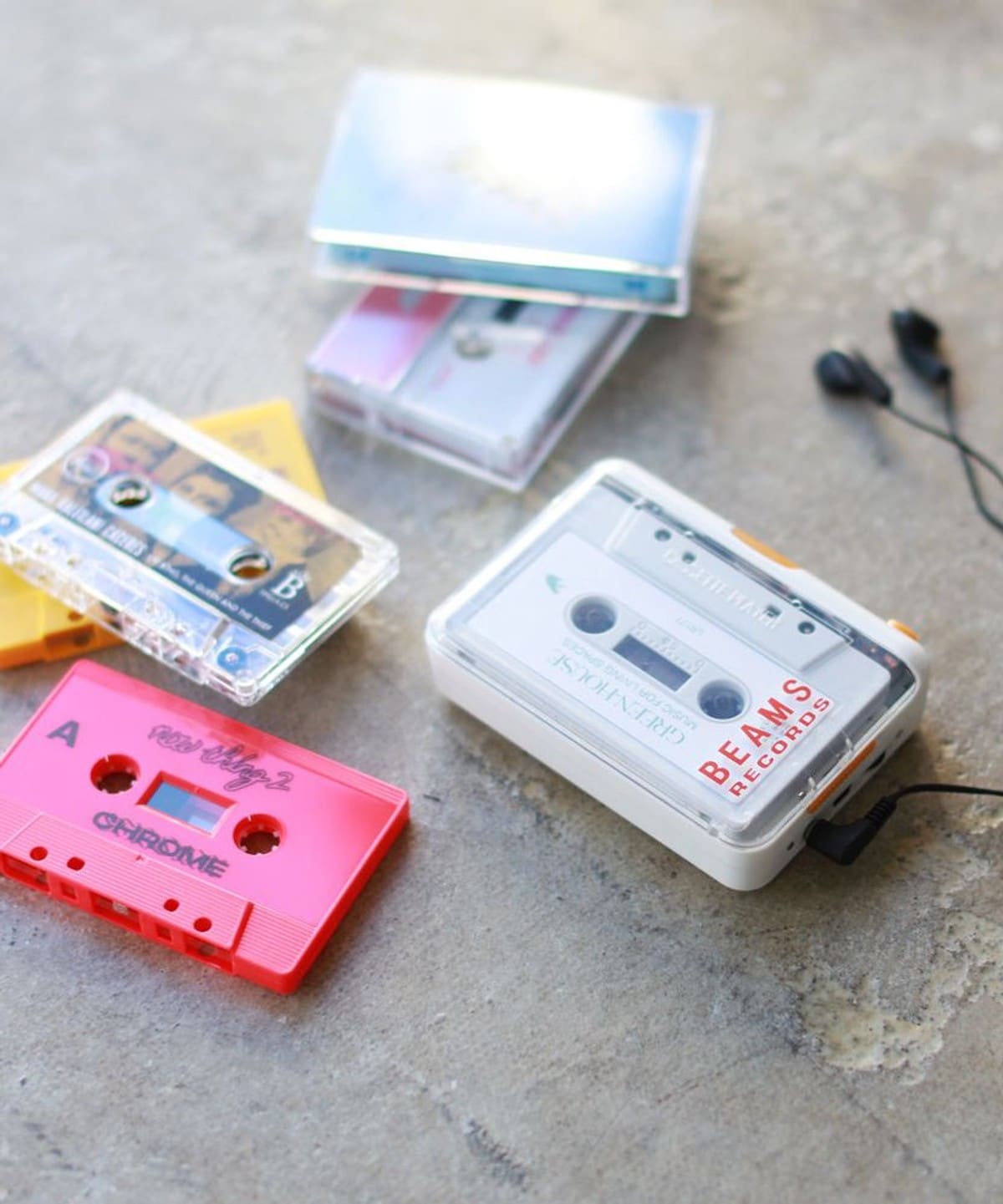 BEAMS RECORDS STEREO SKELETON CASSETTE PLAYER