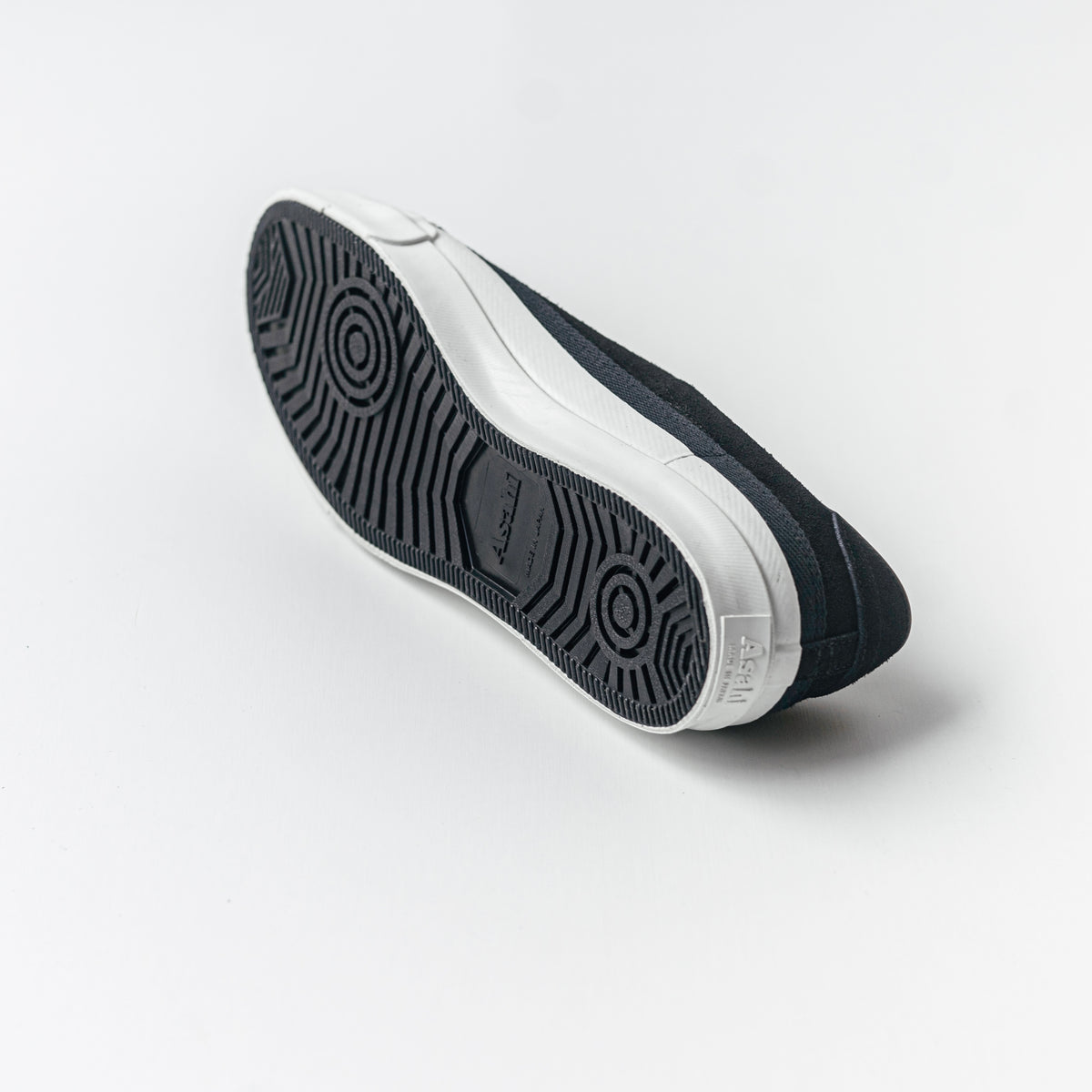 ASAHI SHOES 
BELTED SLIP-ON SUEDE