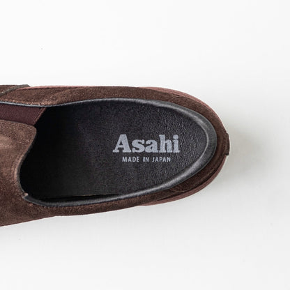 ASAHI SHOES 
BELTED SLIP-ON SUEDE