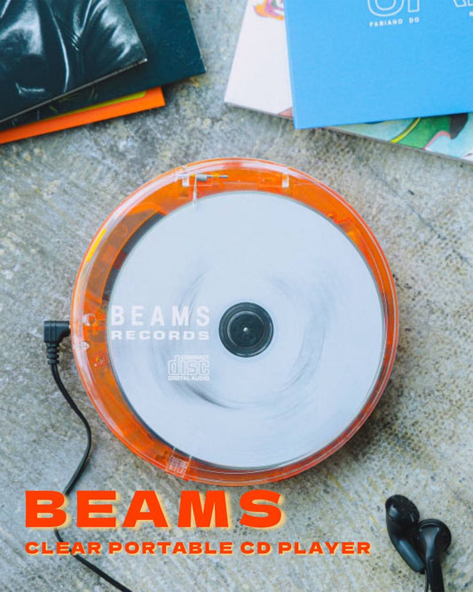 【7月上旬/8月上旬店方出貨預計】BEAMS RECORDS - CLEAR PORTABLE CD PLAYER