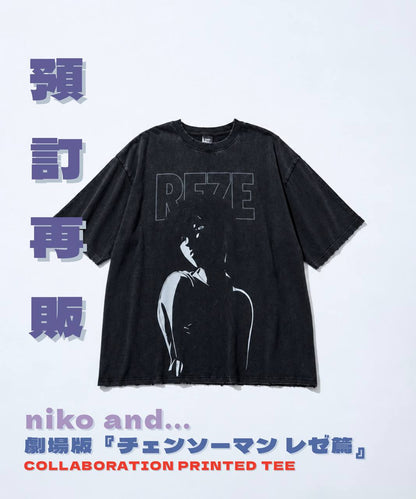 【11月上旬店方出貨預計】niko and ... 劇場版『チェンソーマン レゼ篇』- COLLABORATION PRINTED T-SHIRT
