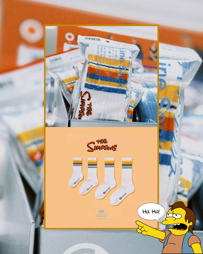The Simpsons x CONVENIENCE WEAR by FamilyMart (STRIPED SOCKS / 25cm - 28cm)【現貨】