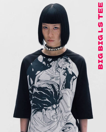 Nice Ghost Club x jojo's stardust crusaders -  3/4 SLEEVE TEE