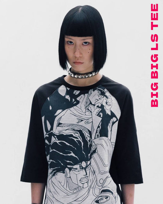 Nice Ghost Club x jojo's stardust crusaders -  3/4 SLEEVE TEE